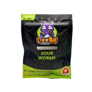 150MG THC Doobie Snacks Sour Worms EU
