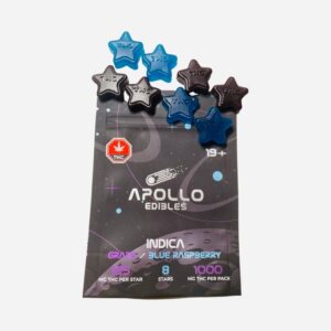 Apollo Edibles Grape Blue Raspberry Shooting Stars 1000MG THC
