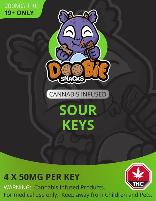 Doobie Sour Keys THC Edibles 200MG EU
