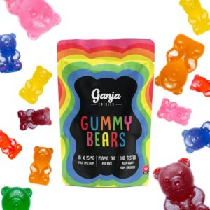 Ganja Edibles Gummy Bears – 150MG THC Assorted Flavours