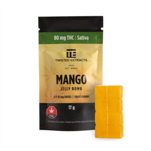 Mango Jelly Bombs 80MG THC – Twisted Extracts EU