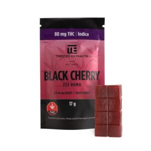 Twisted Extracts Black Cherry ZZZ Bombs 80MG THC EU