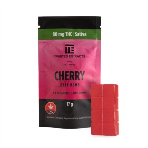 Twisted Extracts Cherry Jelly Bombs 80MG THC Sativa EU