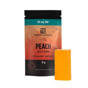 Twisted Extracts Peach Jelly Bombs 80MG CBD EU