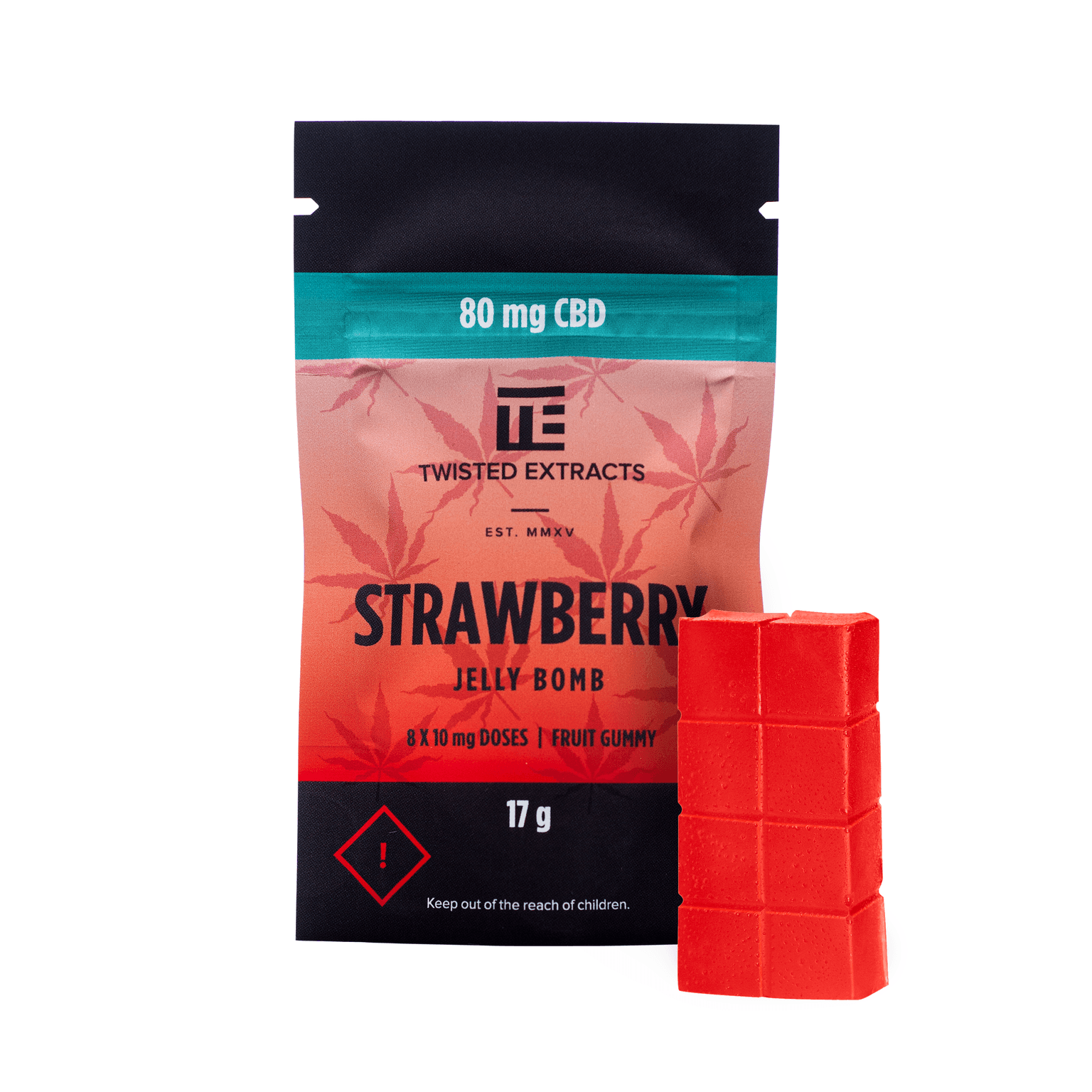 Twisted Extracts Strawberry Jelly Bombs 80MG CBD EU